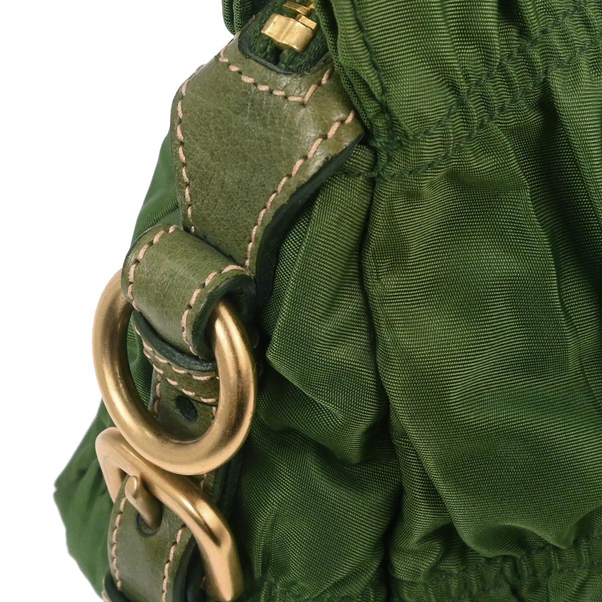 Prada Green Nylon 2way Shoulder Handbag