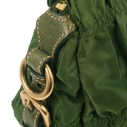 Prada Green Nylon 2way Shoulder Handbag