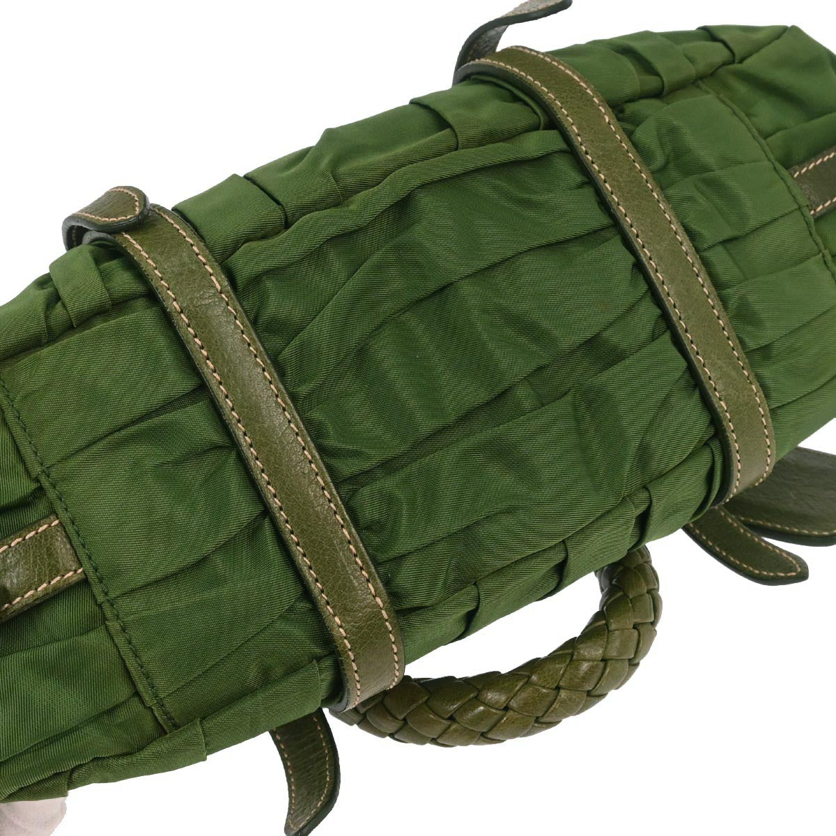 Prada Green Nylon 2way Shoulder Handbag