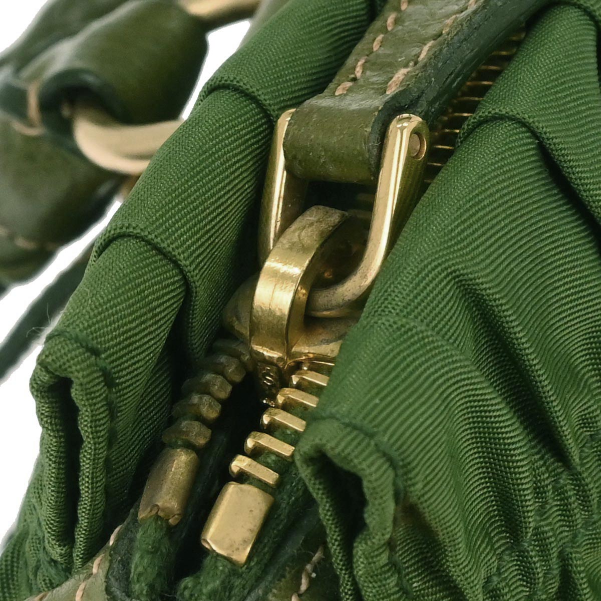 Prada Green Nylon 2way Shoulder Handbag