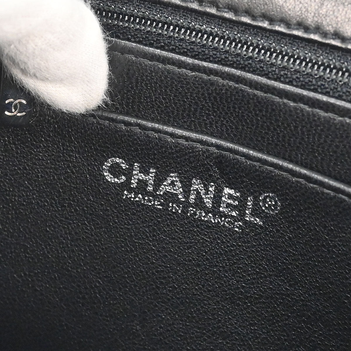 Chanel 2000-2002 Black Canvas Patent Leather Mademoiselle Lock Shoulder Bag