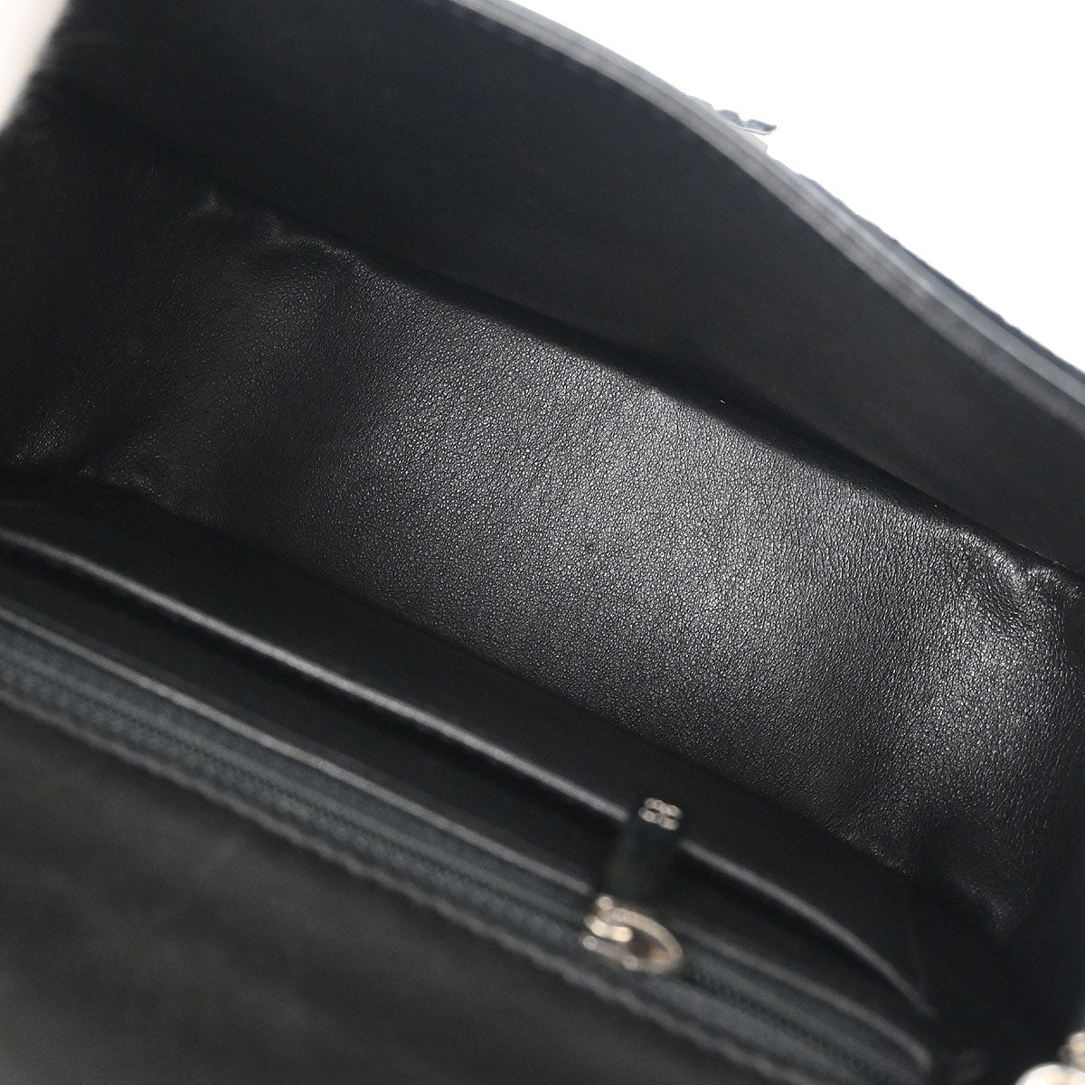 Chanel 2000-2002 Black Canvas Patent Leather Mademoiselle Lock Shoulder Bag