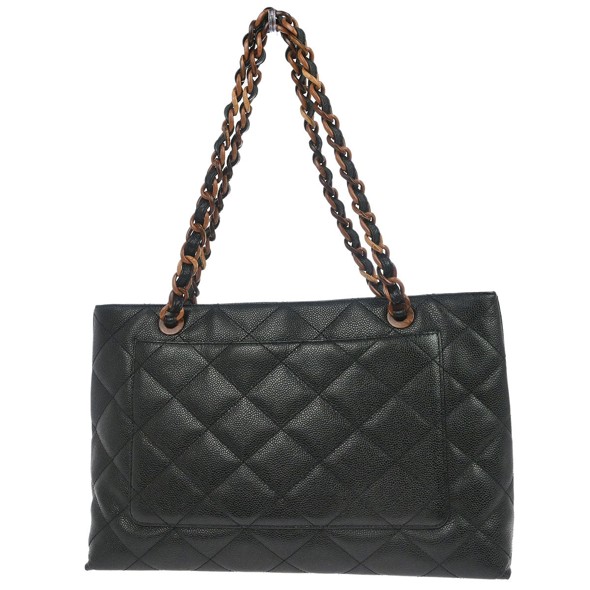 Chanel Black Caviar Skin Tote Handbag