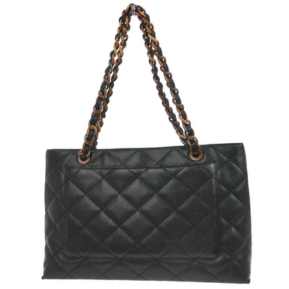 Chanel Black Caviar Skin Tote Handbag