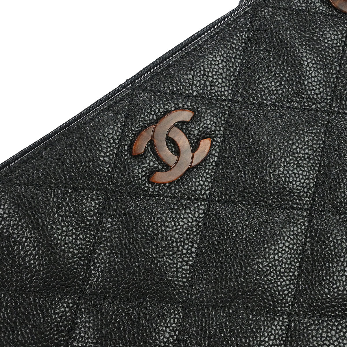 Chanel Black Caviar Skin Tote Handbag