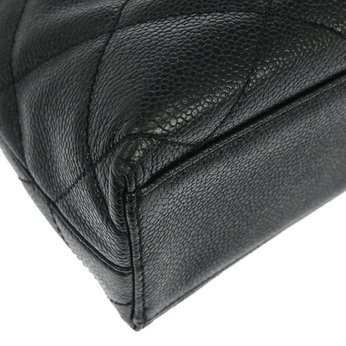 Chanel Black Caviar Skin Tote Handbag