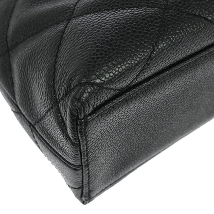 Chanel Black Caviar Skin Tote Handbag
