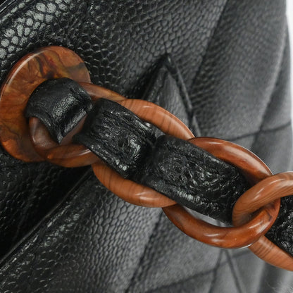 Chanel Black Caviar Skin Tote Handbag