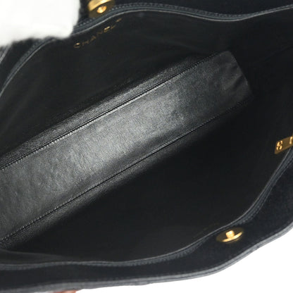 Chanel Black Caviar Skin Tote Handbag