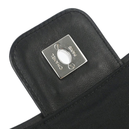 Chanel 2005-2006 Black Pony Hair Canvas Sport Line Flap Chain Shoulder Bag