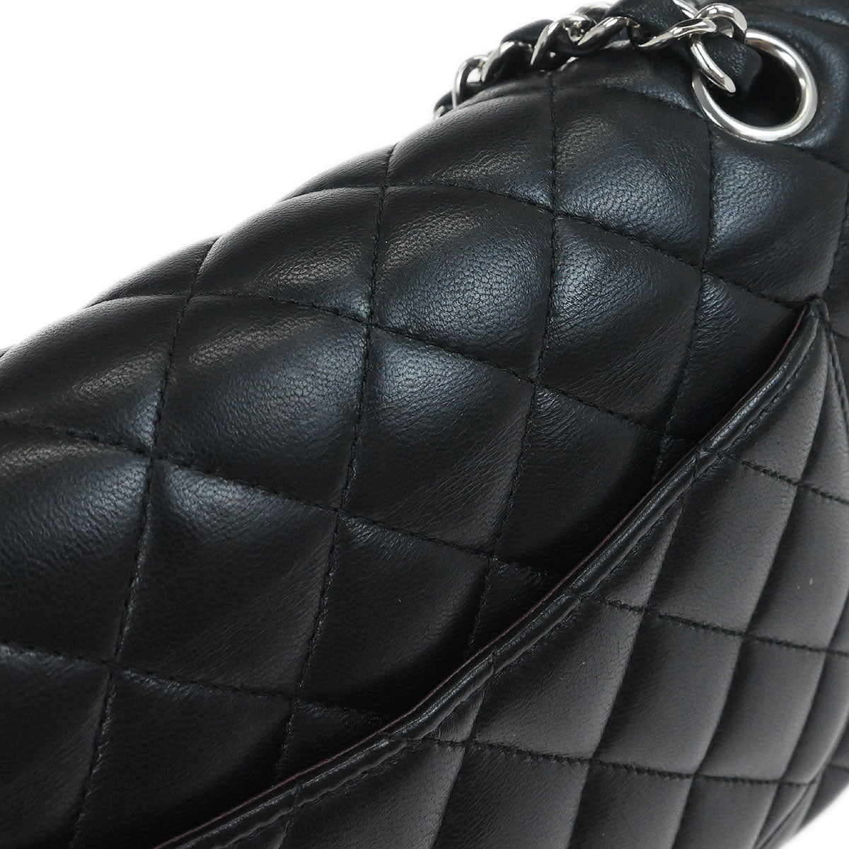 Chanel 2019 Black Lambskin Medium Classic Double Flap Shoulder Bag