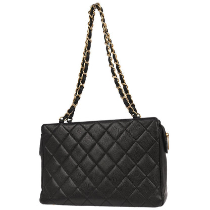 Chanel 2000-2002 Black Caviar Skin Handbag