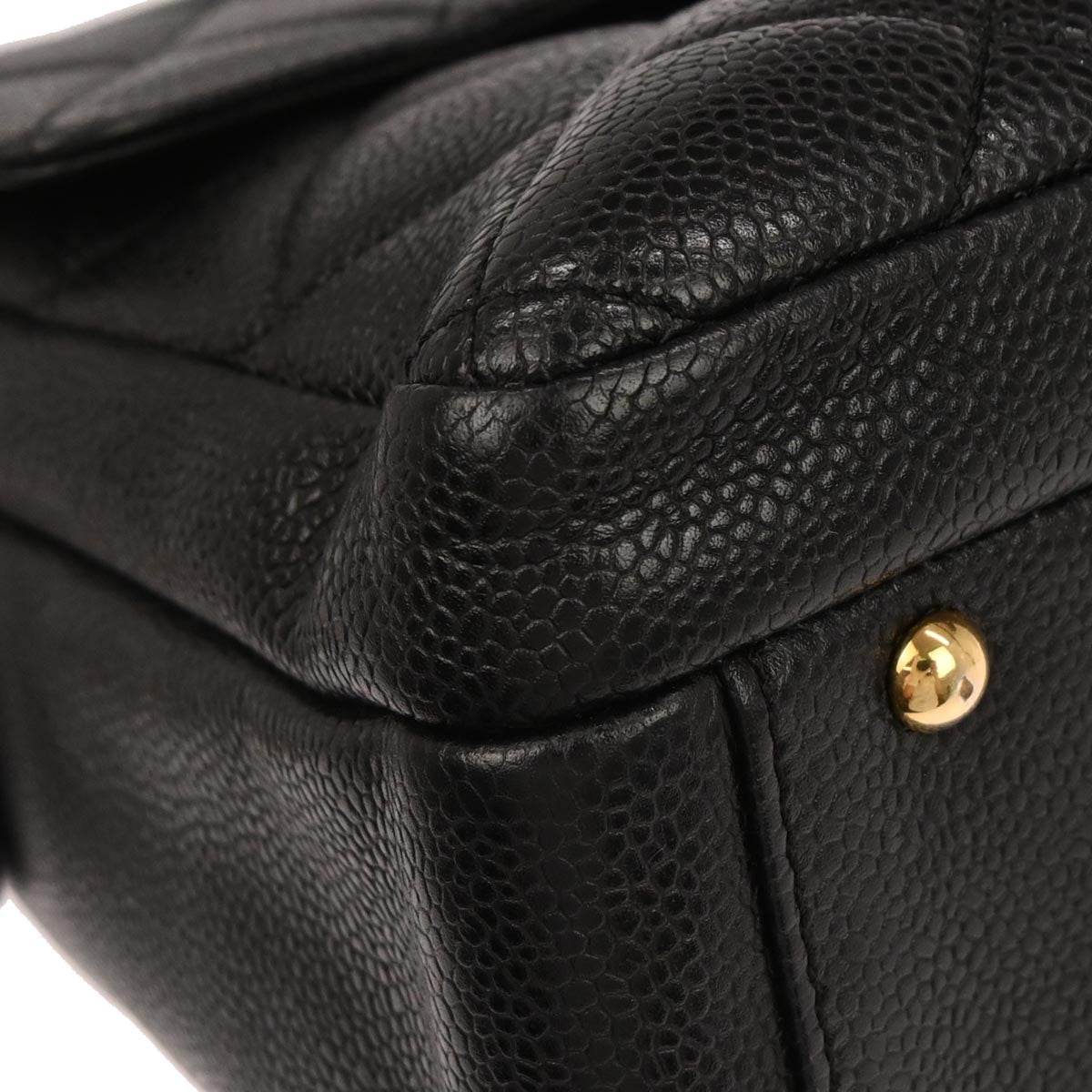 Chanel 2000-2002 Black Caviar Skin Handbag