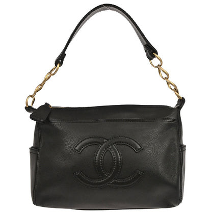 Chanel 2003-2004 Black Calfskin Chain Handbag