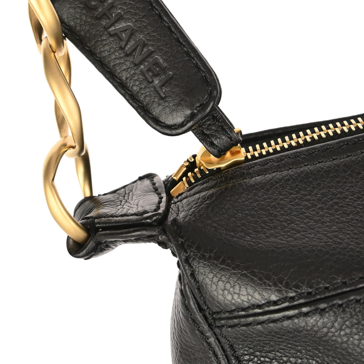 Chanel 2003-2004 Black Calfskin Chain Handbag