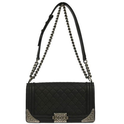 Boy Chanel 2014 Black Calfskin Medium Shoulder Bag