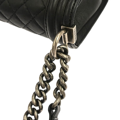 Boy Chanel 2014 Black Calfskin Medium Shoulder Bag