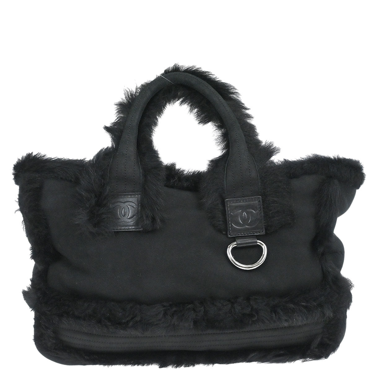 Chanel 2006-2008 Black Mouton Sport Line Tote Bag