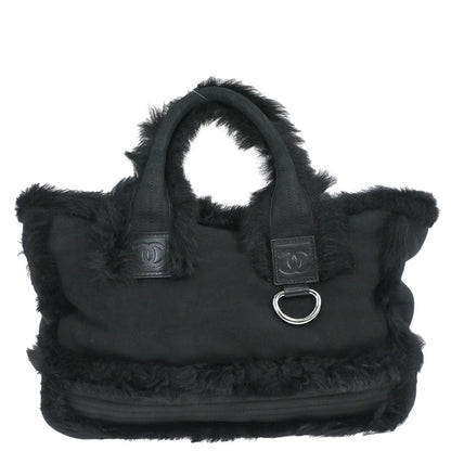 Chanel 2006-2008 Black Mouton Sport Line Tote Bag