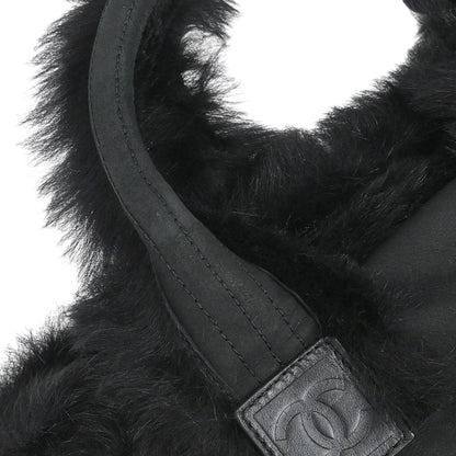 Chanel 2006-2008 Black Mouton Sport Line Tote Bag