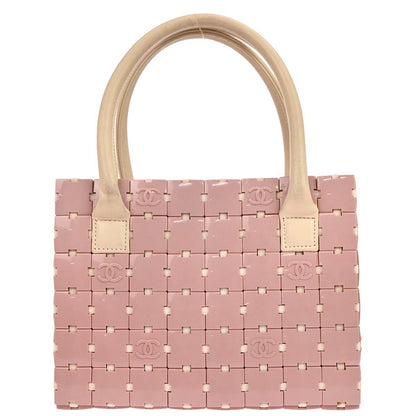 Chanel 2000-2002 Pink Acrylic Puzzle Block Tote Handbag