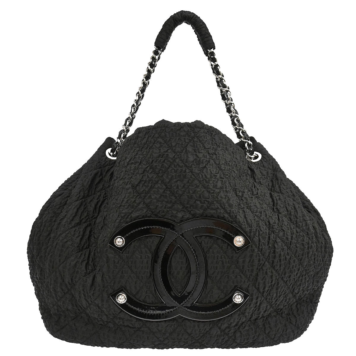 Chanel 2009-2010 Black Nylon Coco Cabas Handbag
