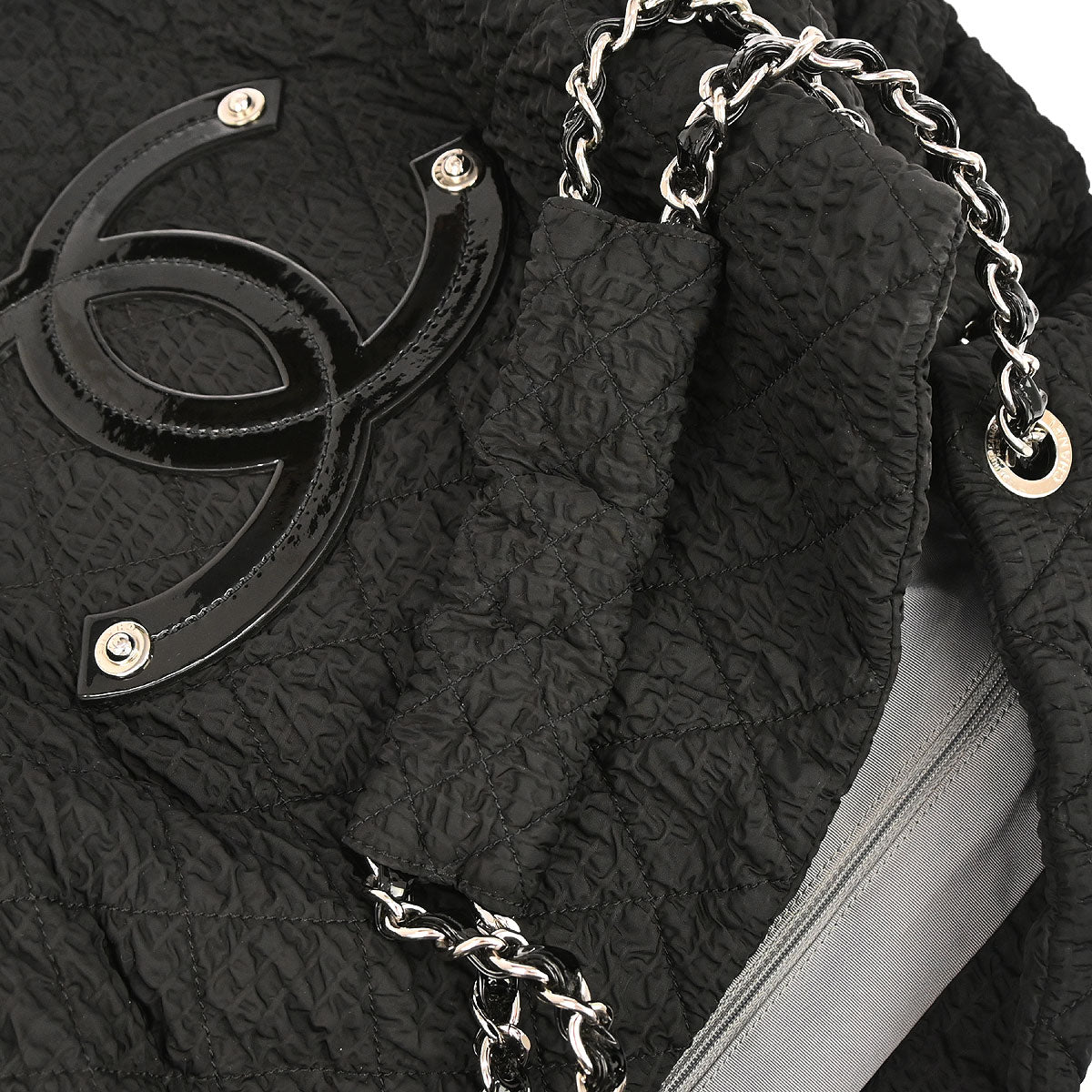 Chanel 2009-2010 Black Nylon Coco Cabas Handbag