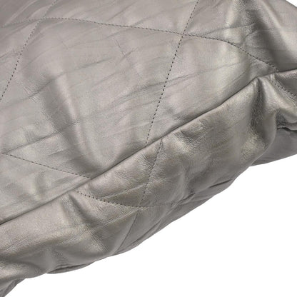 Chanel 2017-2018 Silver Calfskin Ground Control Tote Bag