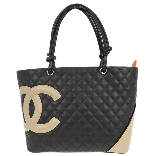 Chanel Brown Calfskin Cambon Ligne Tote Handbag