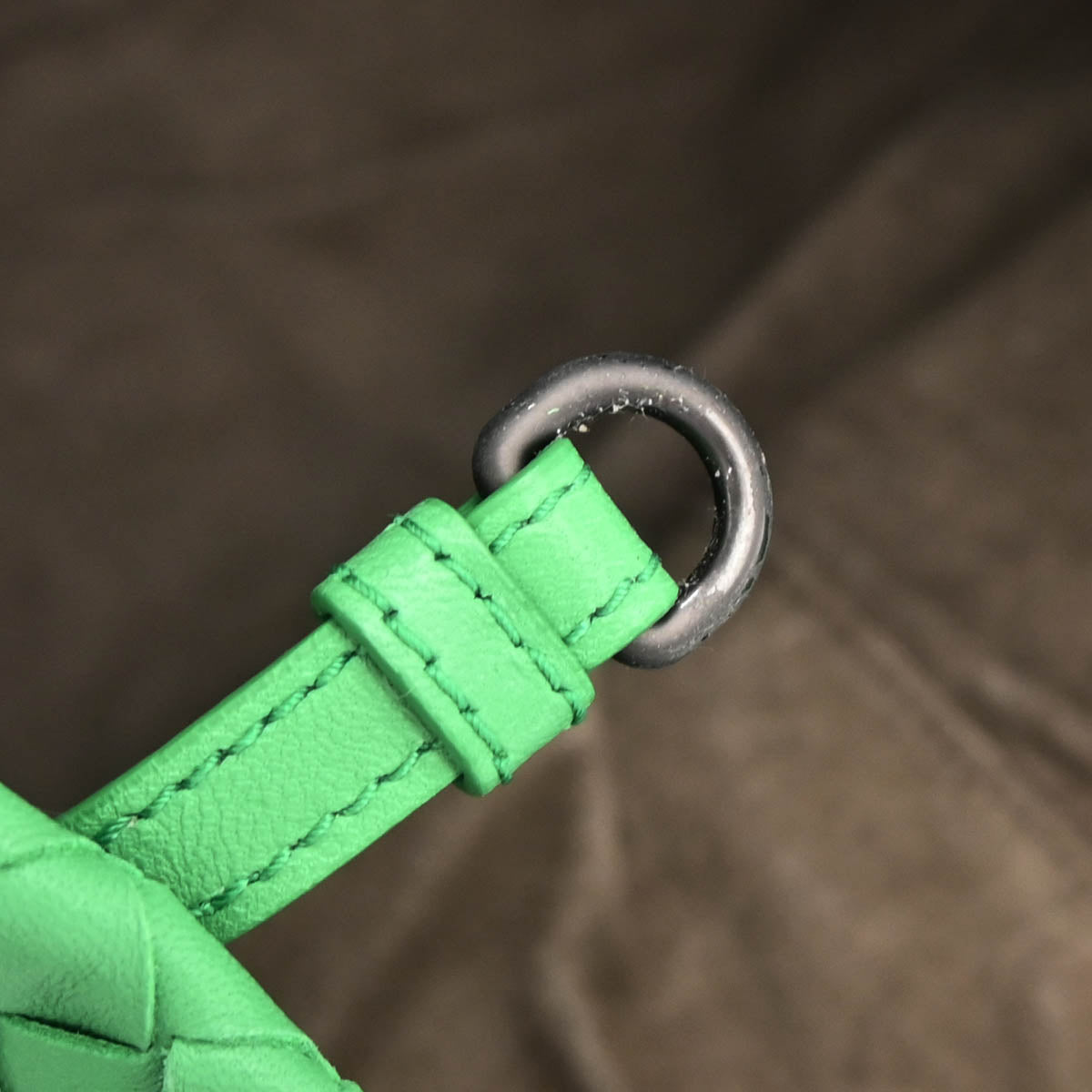 Bottega Veneta Green Lambskin Intrecciato Tote Bag