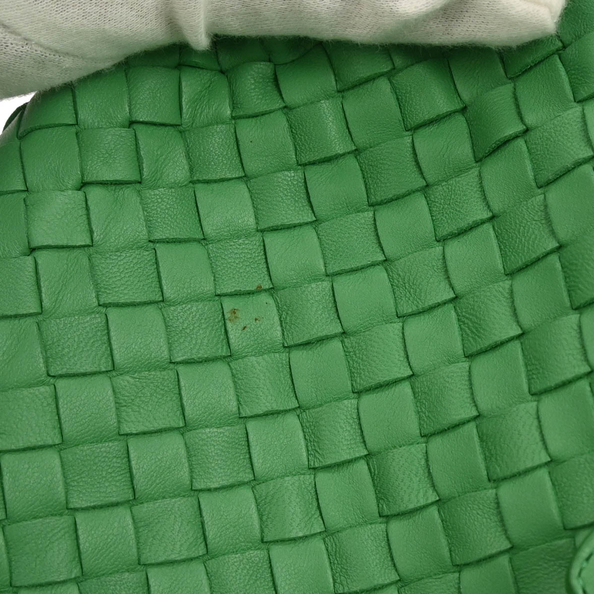 Bottega Veneta Green Lambskin Intrecciato Tote Bag