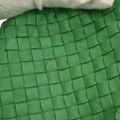 Bottega Veneta Green Lambskin Intrecciato Tote Bag