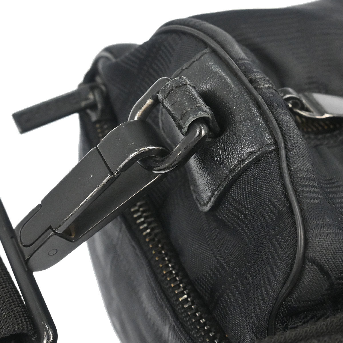 Chanel 2002-2003 Black Jacquard Nylon Travel Line Shoulder Bag