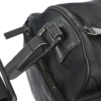 Chanel 2002-2003 Black Jacquard Nylon Travel Line Shoulder Bag