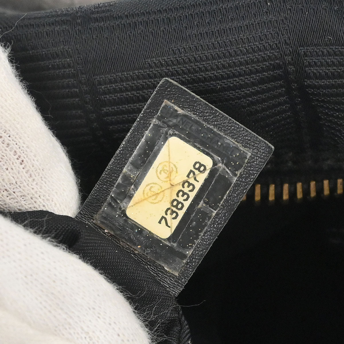 Chanel 2002-2003 Black Jacquard Nylon Travel Line Shoulder Bag