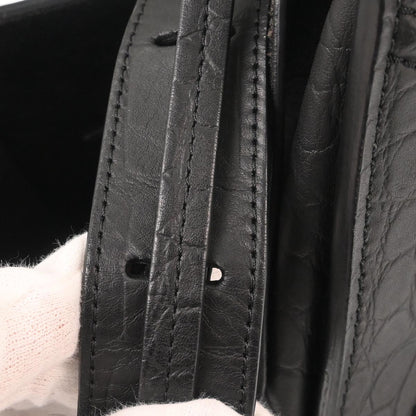 Celine Black Leather Phantom Luggage Tote Bag