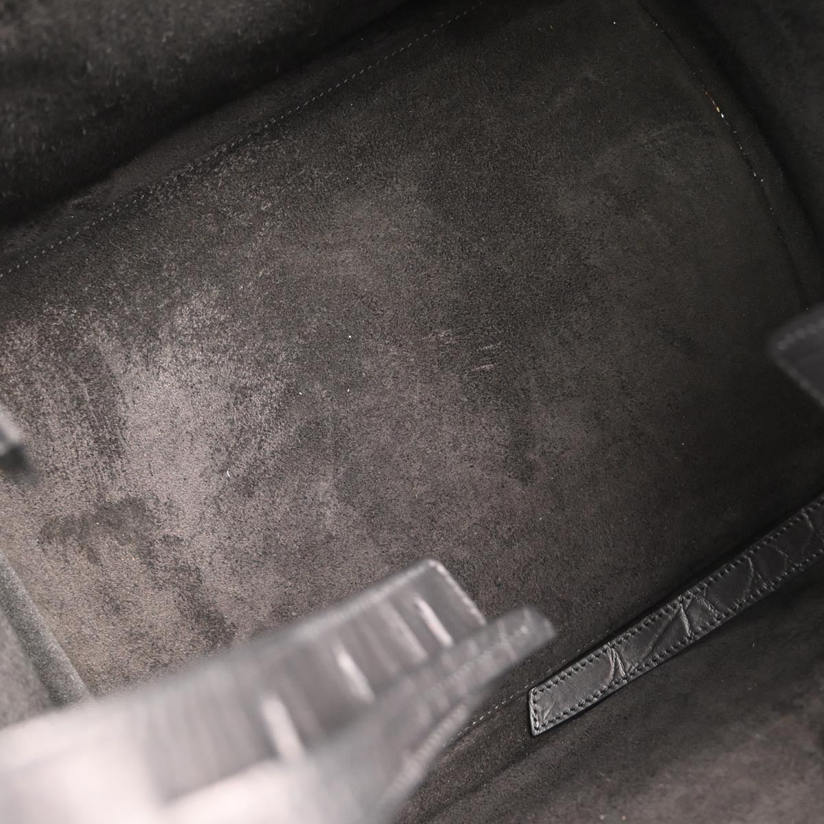 Celine Black Leather Phantom Luggage Tote Bag