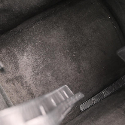 Celine Black Leather Phantom Luggage Tote Bag