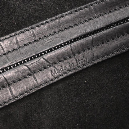 Celine Black Leather Phantom Luggage Tote Bag