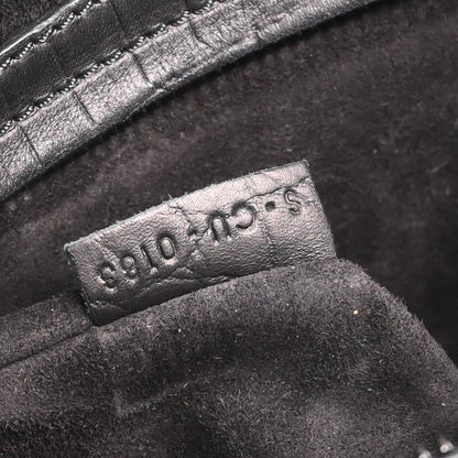 Celine Black Leather Phantom Luggage Tote Bag