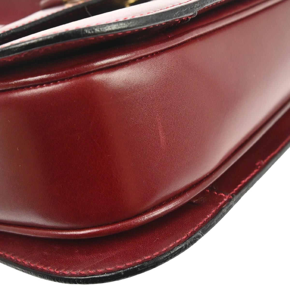 Celine Bordeaux Leather Shoulder Bag