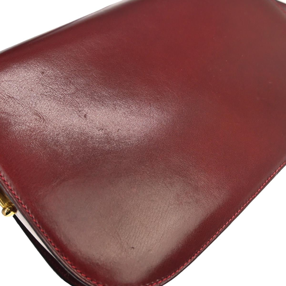 Celine Bordeaux Leather Shoulder Bag