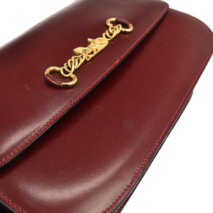 Celine Bordeaux Leather Shoulder Bag