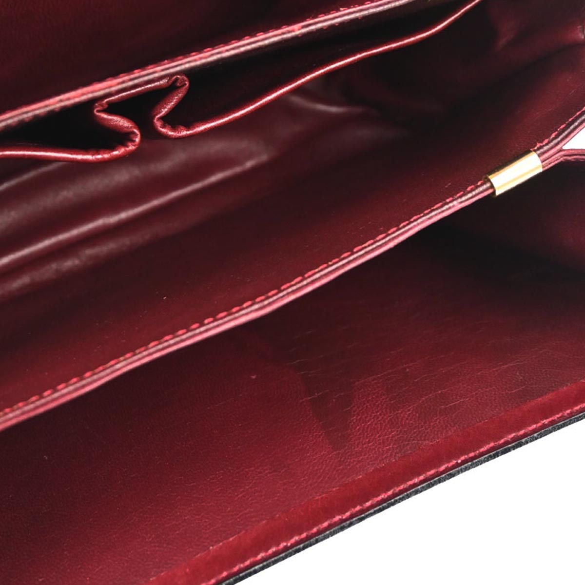 Celine Bordeaux Leather Shoulder Bag