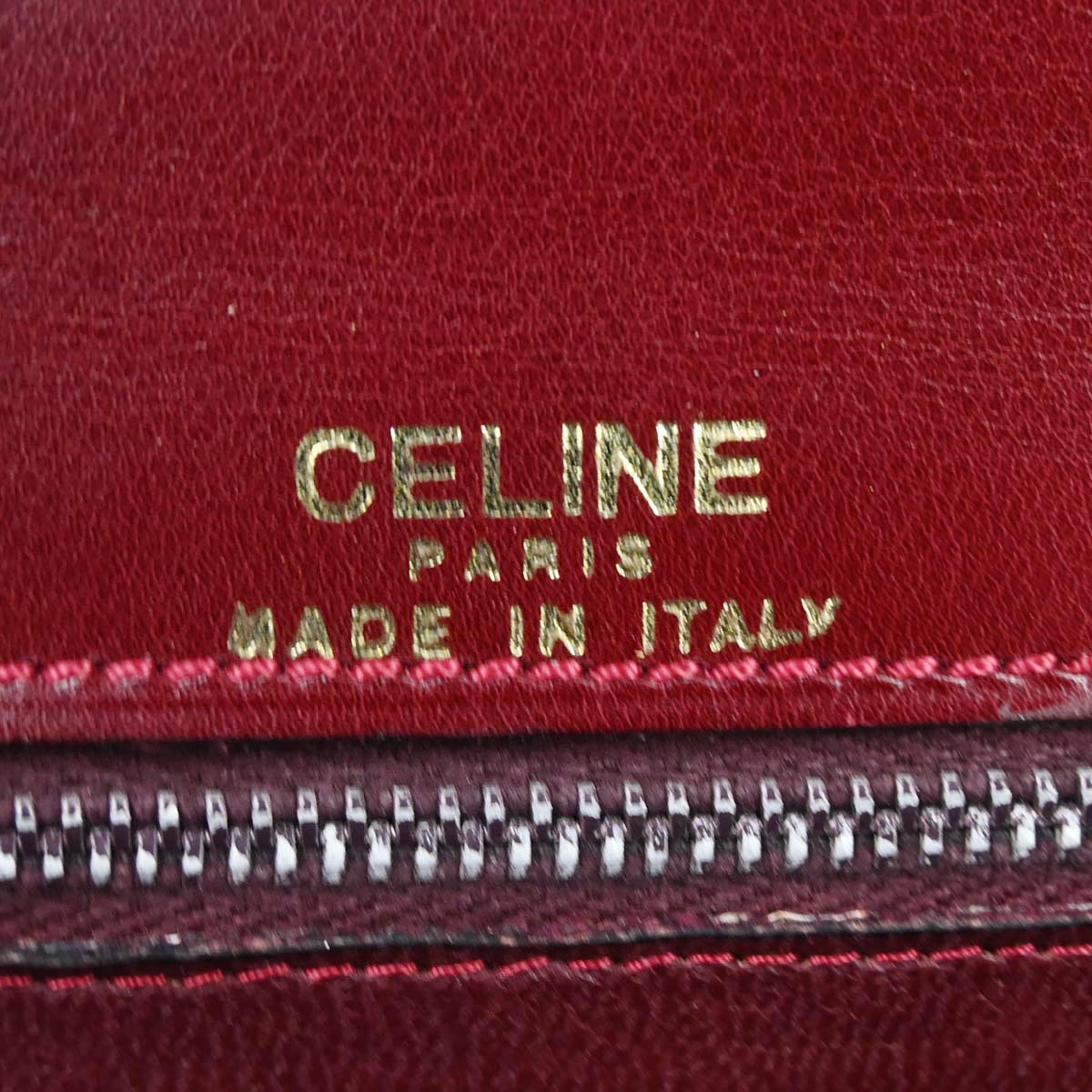 Celine Bordeaux Leather Shoulder Bag