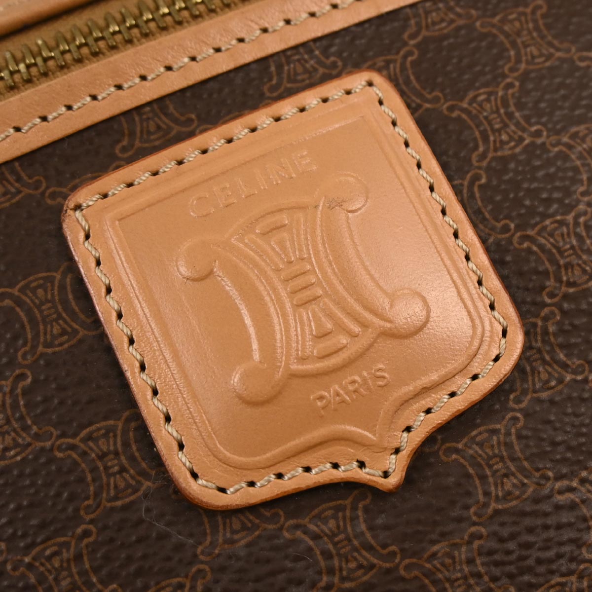 Celine Brown Macadam Shoulder Bag