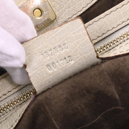 Gucci * Ivory Ostrich Horsebit Hobo Handbag