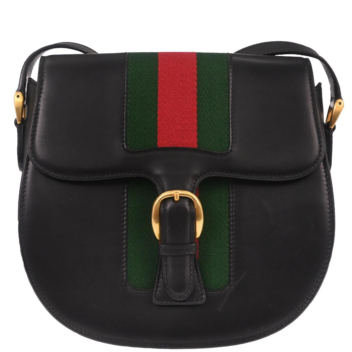 Gucci Black Leather Sherry Shoulder Bag