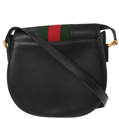 Gucci Black Leather Sherry Shoulder Bag