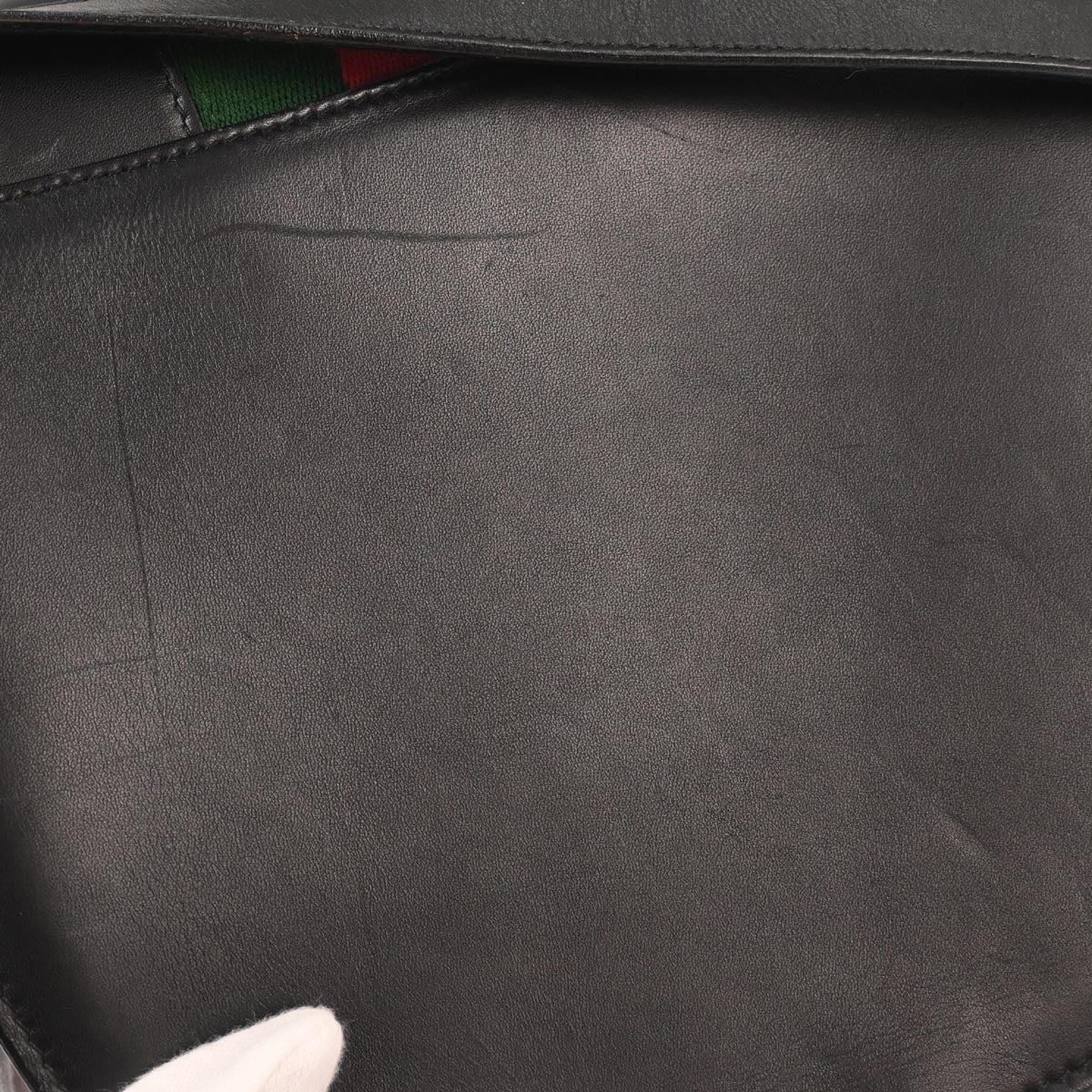 Gucci Black Leather Sherry Shoulder Bag